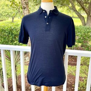 Dalmine 1952 lightweight Navy Polo. Large.